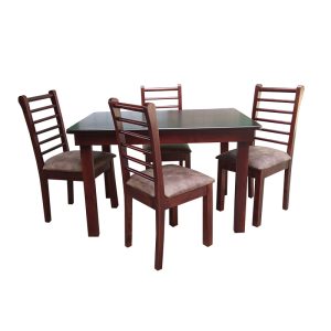 JUEGO COMEDOR ARTESANO CEREZO 4 SILLAS