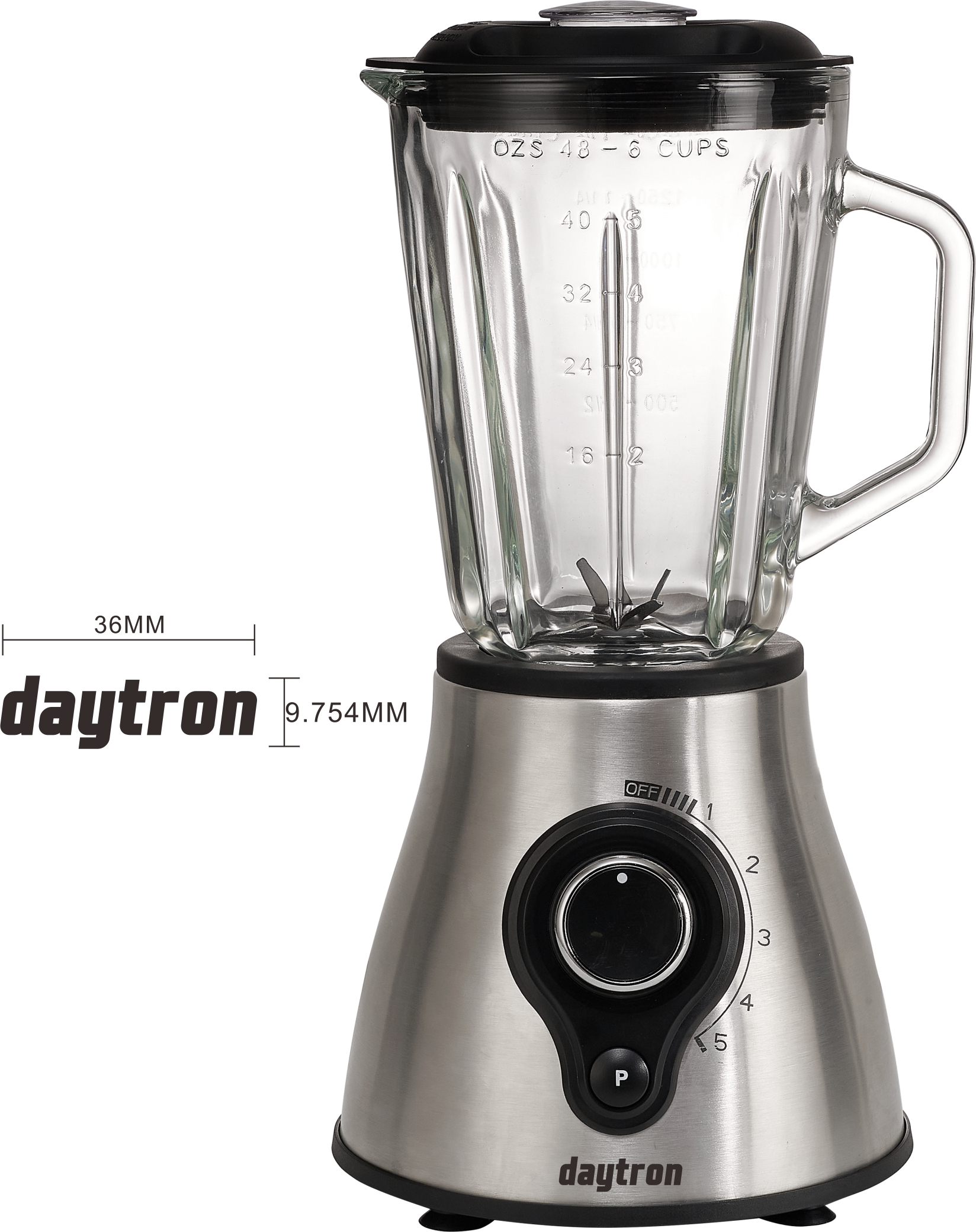 LICUADORA DAYTRON PN-Y73 VIDRIO 6 VEL