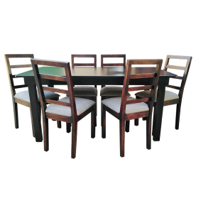 JUEGO COMEDOR ARTESANO CONFORT 6 SILLAS